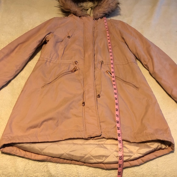 Atmosphere light pink cargo winter coat size 6 - Picture 5 of 8